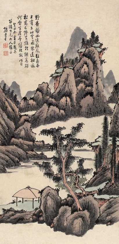 熊景星 癸丑（1853）年作 山水 立轴